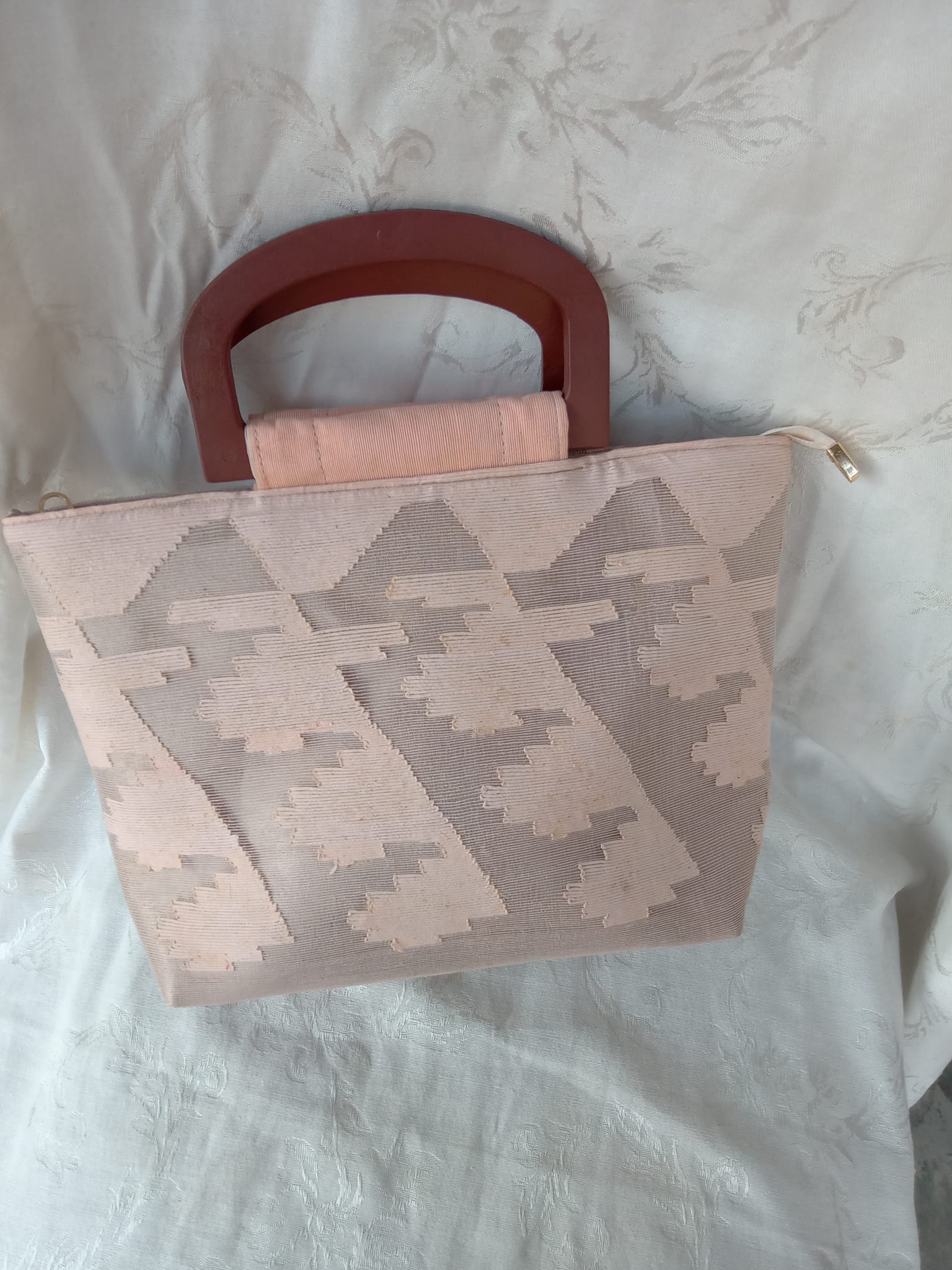 Jamdani Purse (Light Pink)